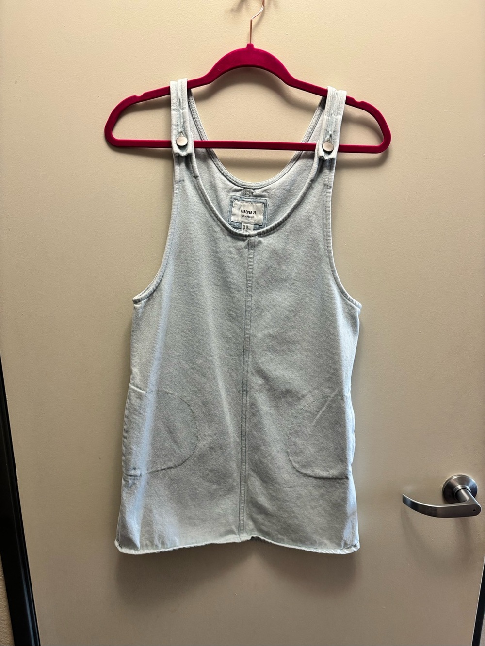 Forever 21 100% cotton Light Wash Denim dress size S (0037)